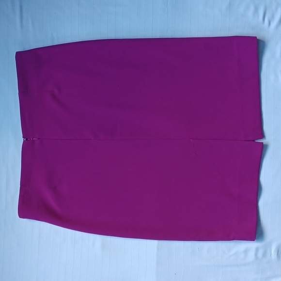 Lord & Taylor Magenta Crepe Pencil Skirt- Sz. 10 - Picture 5 of 9